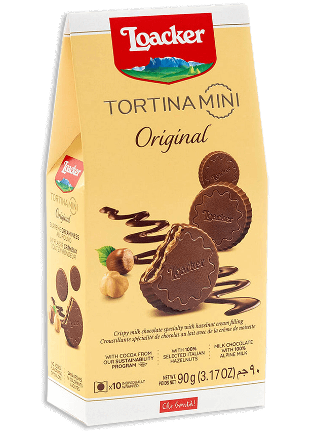 Tortina Mini Original, Chocolate Coated Wafer, 3.17 oz. Bag