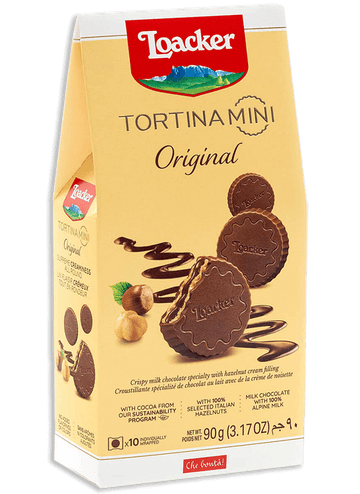 Tortina Mini Original, Chocolate Coated Wafer, 3.17 oz. Bag
