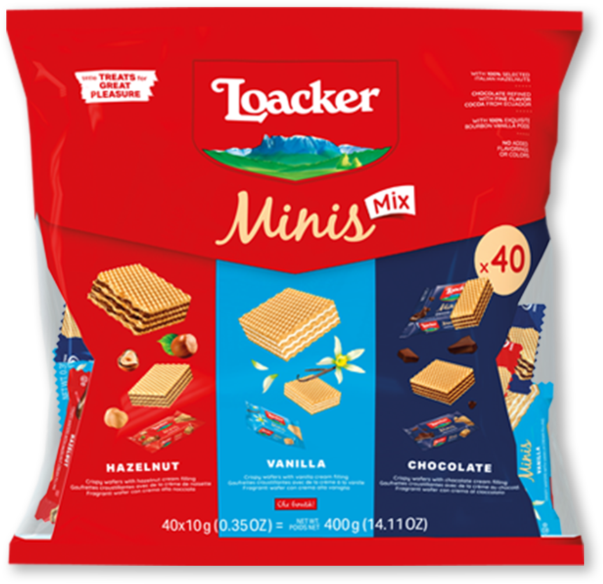 Minis, Variety Pack of Creme-Filled Wafer Cookies, 40-ct, Bag
