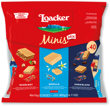 Minis, Variety Pack of Creme-Filled Wafer Cookies, 40-ct, Bag