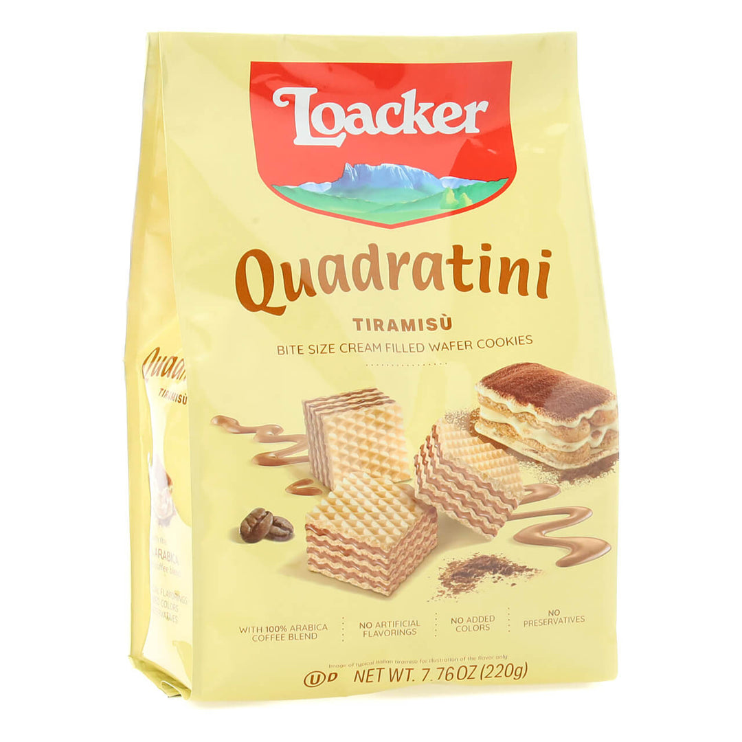 Quadratini Tiramisù, Creme-Filled Wafer Cookies, 7.76 oz. Bag