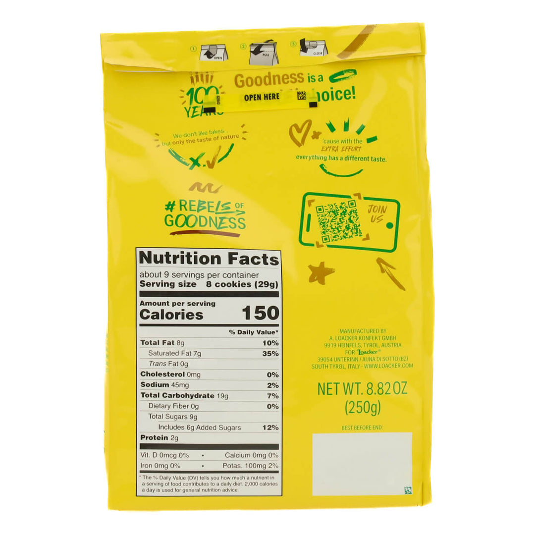 Quadratini Lemon, Crème-Filled Wafer Cookies, 8.82 oz. Bag