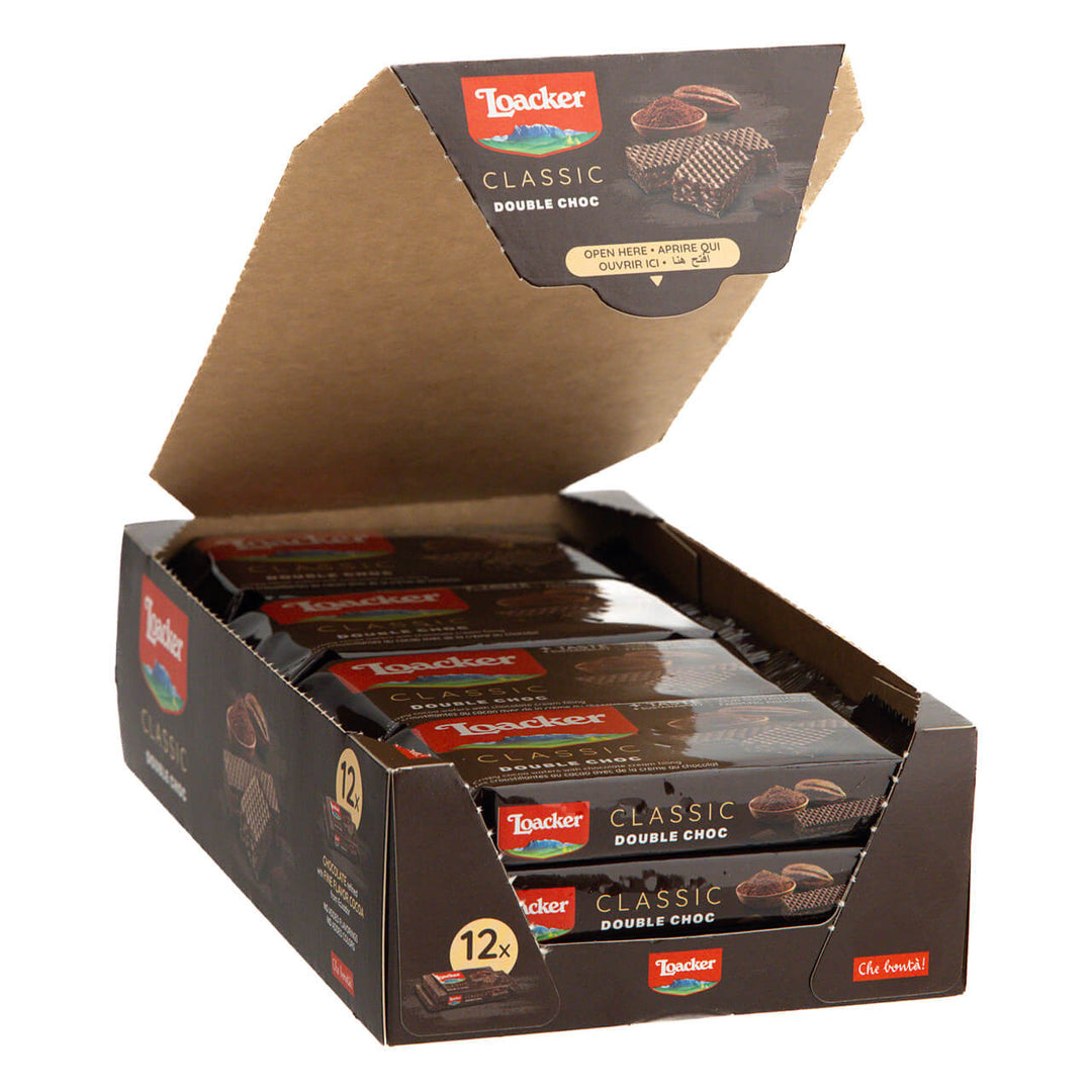 Classic Double Choc Wafers,  Box of 12 (Wholesale)