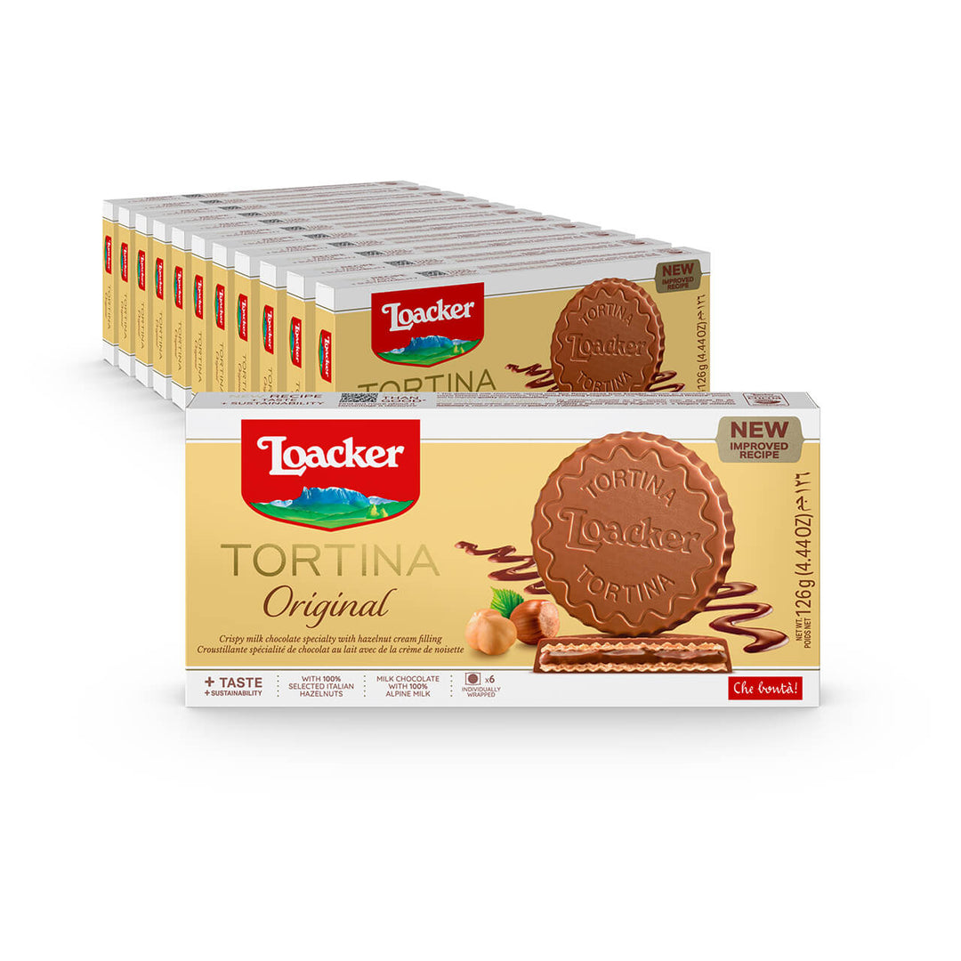 Tortina Original, Chocolate Coated Wafer Specialty, 4.44 oz. Box (Wholesale)