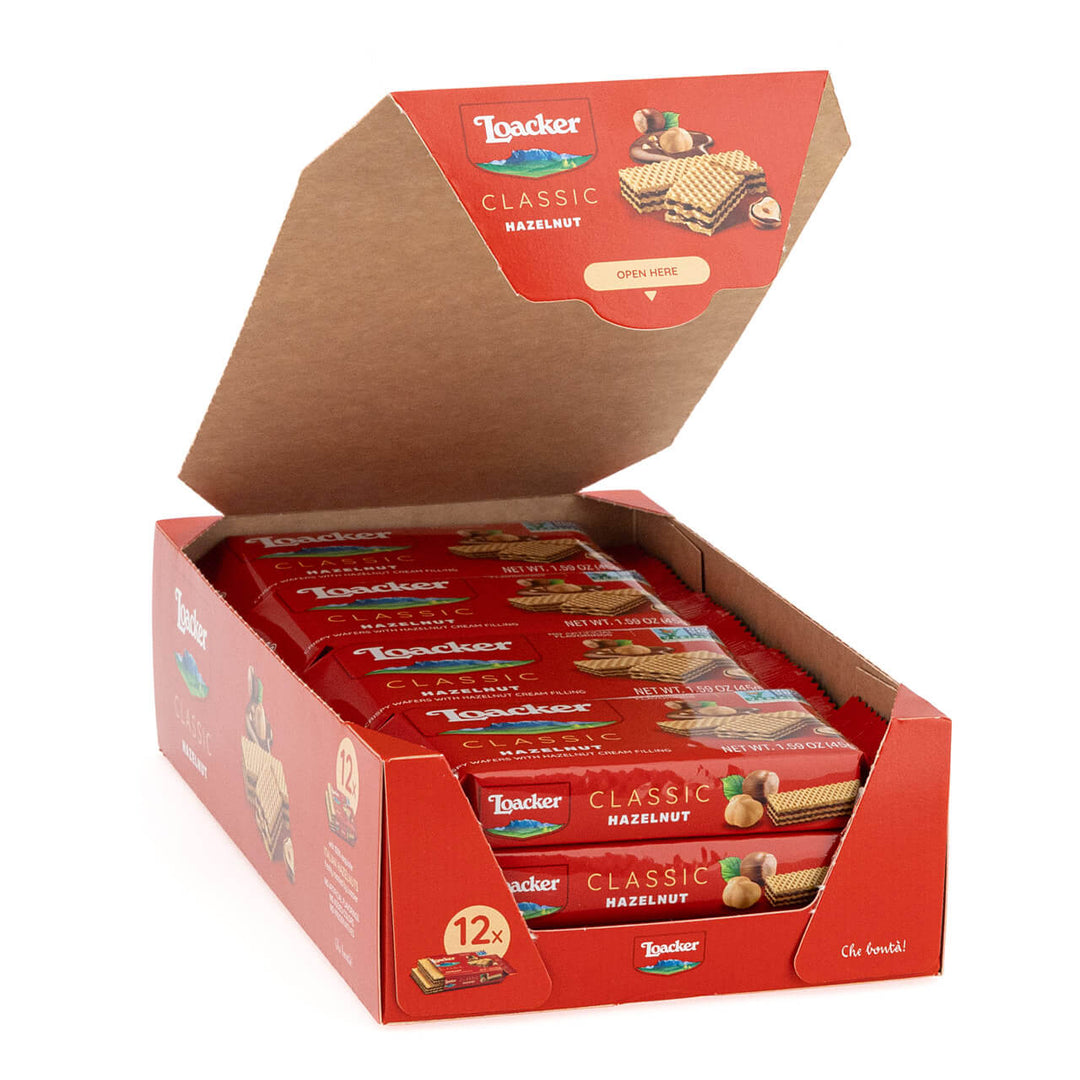 Classic Hazelnut Wafers,  Box of 12 (Wholesale)