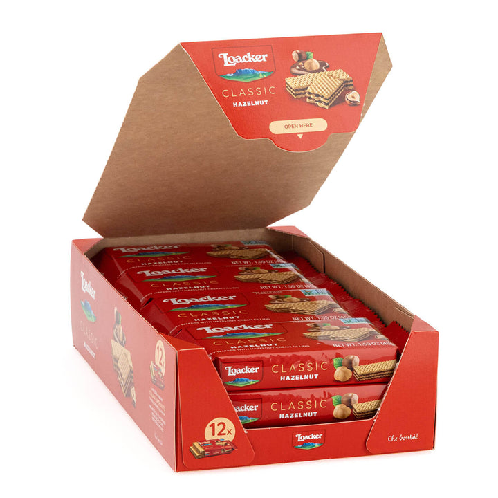 Classic Hazelnut Wafers,  Box of 12 (Wholesale)