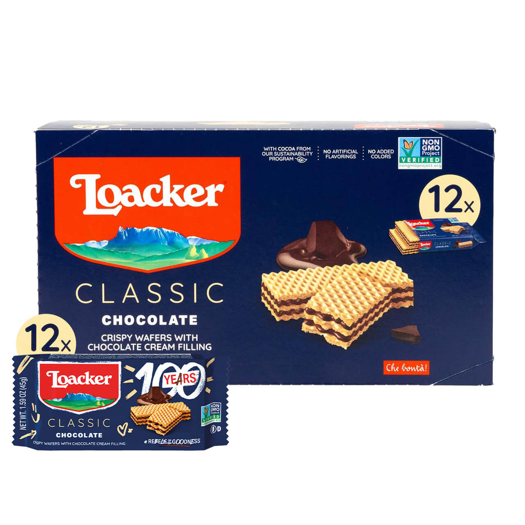 Classic Chocolate Wafers,  Box of 12 (Wholesale)