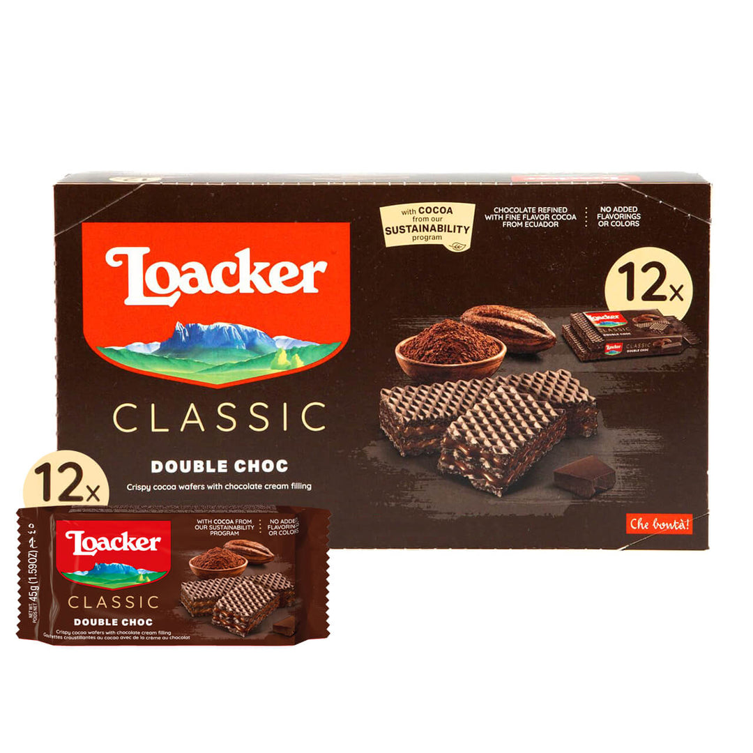 Classic Double Choc Wafers,  Box of 12 (Wholesale)
