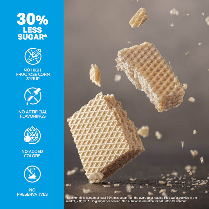 Minis Wafer Cookies, Premium Cream Vanilla, 200 Individually Wrapped Snack Packs (Wholesale)