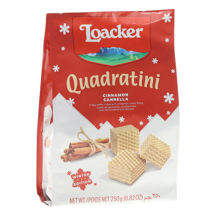 Quadratini Cinnamon, Creme-Filled Wafer Cookies, 8.82 oz. Bag