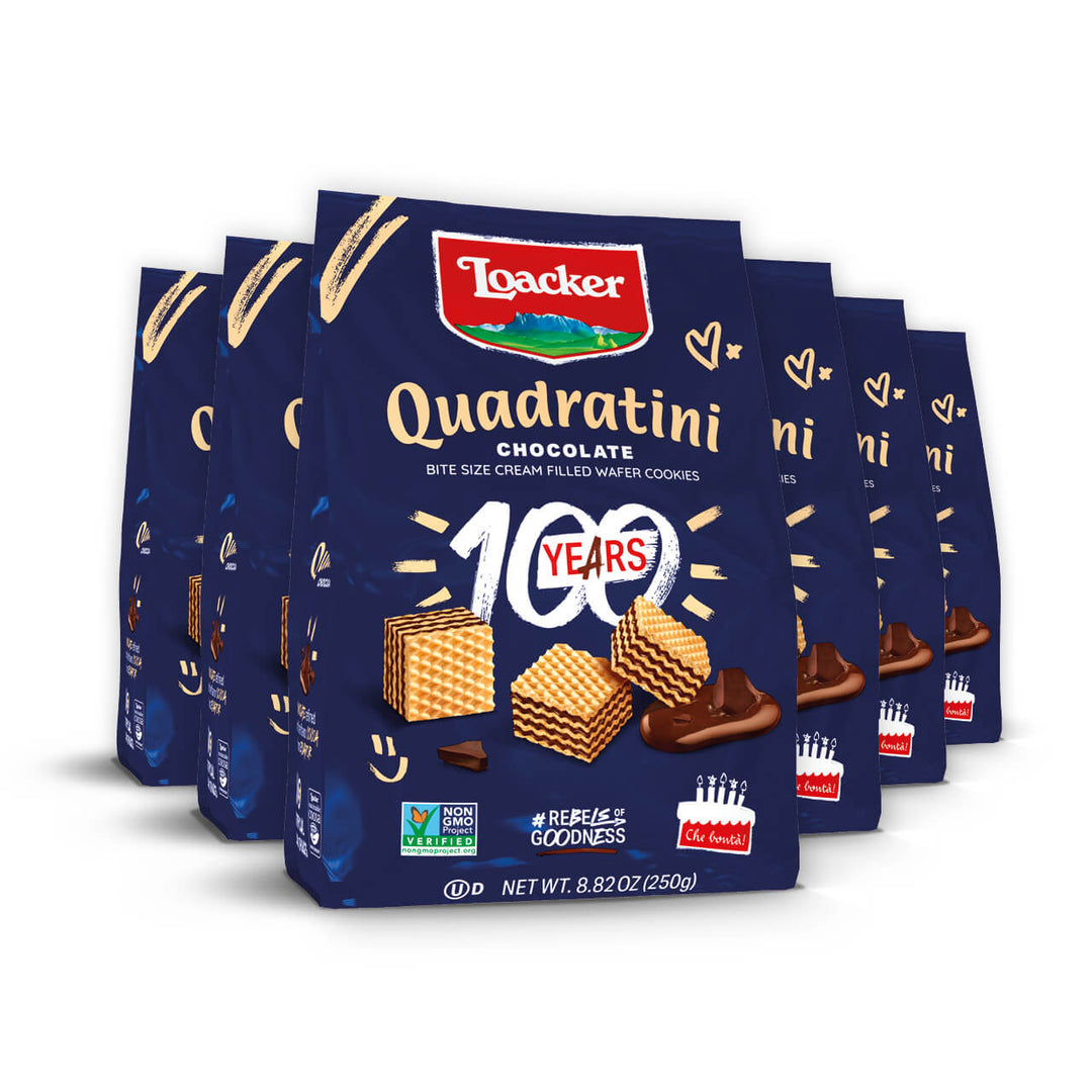 Quadratini Chocolate, Creme-Filled Wafer Cookies, 8.82 oz. Bag (Wholesale)