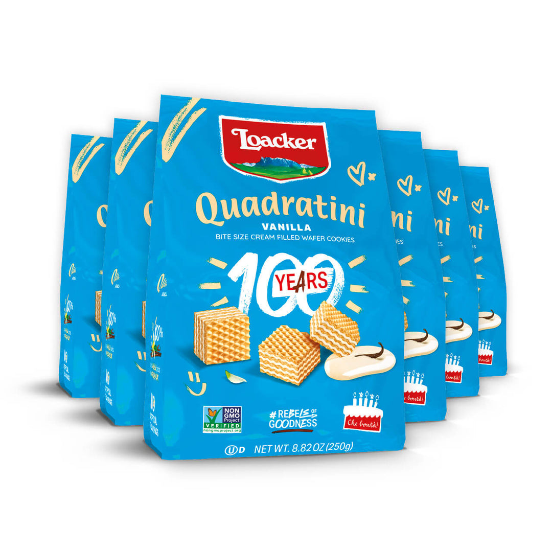 Quadratini Vanilla, Creme-Filled Wafer Cookies, 8.82 oz. Bag (Wholesale)