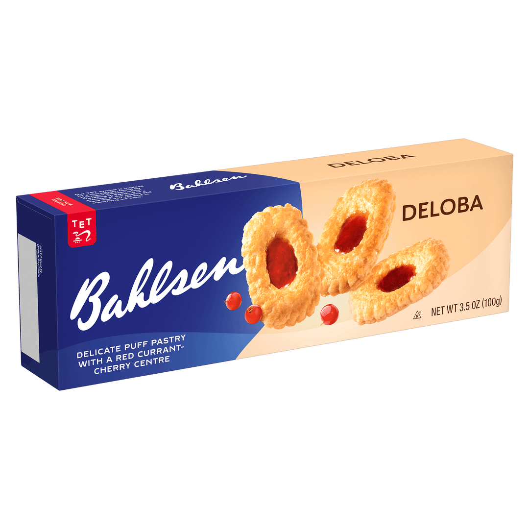 Box of Bahlsen Deloba cookies with a clear background