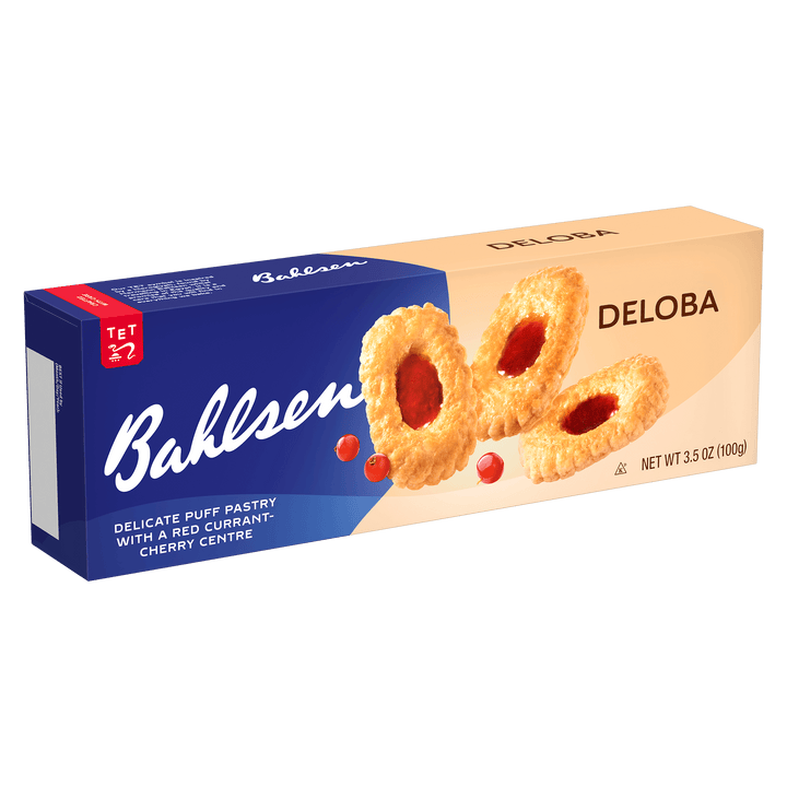 Box of Bahlsen Deloba cookies with a clear background