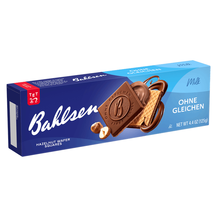 Box of Bahlsen hazelnut wafer squares 