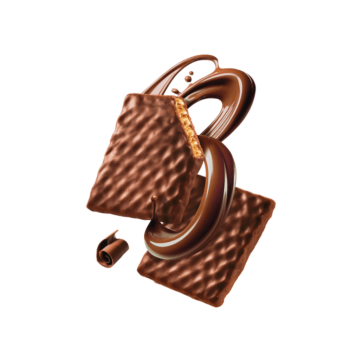 Chocolate design with wavy and square shapes 