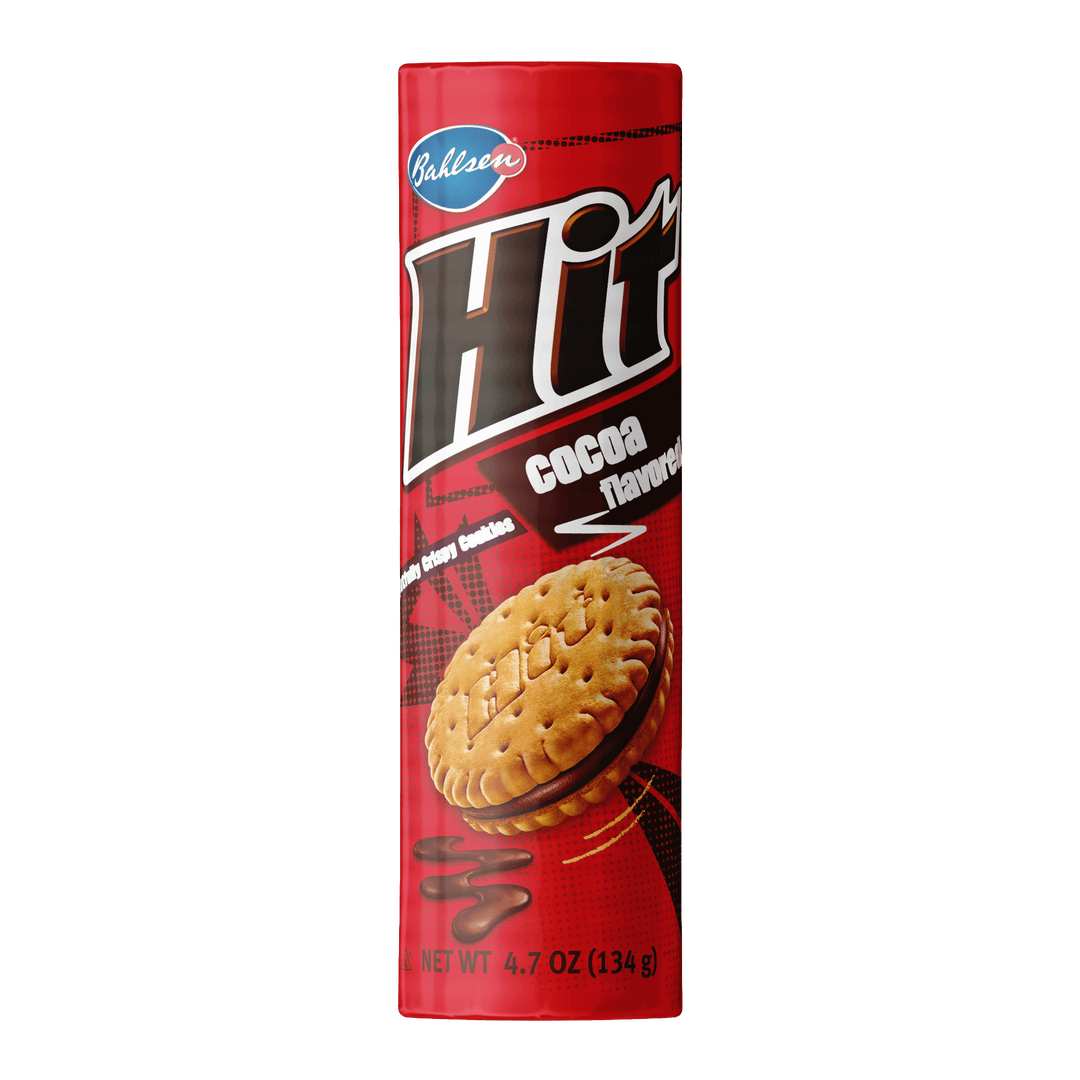 Red package of Oiklaer's Hit Cocoa Flavored cookies 