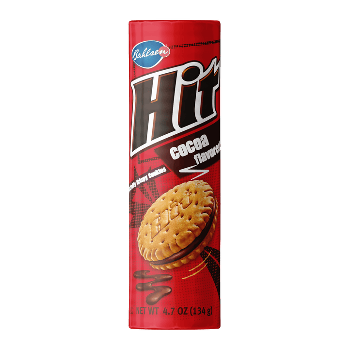 Red package of Oiklaer's Hit Cocoa Flavored cookies 