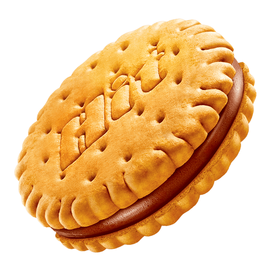 Cookie with a chocolate filling 