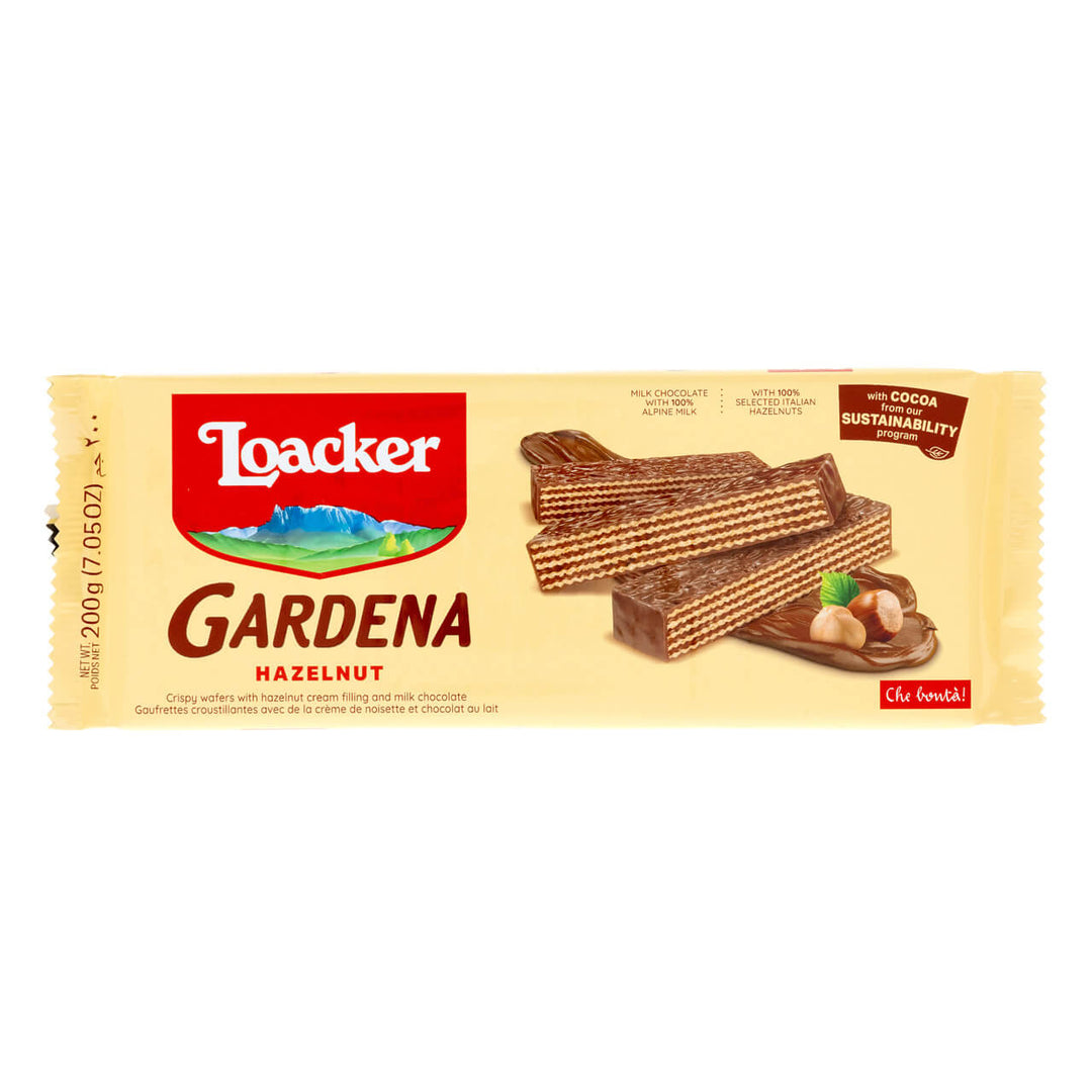 Gardena Hazelnut, Chocolate-Enrobed Wafer Cookies, 7.05 oz. Bag
