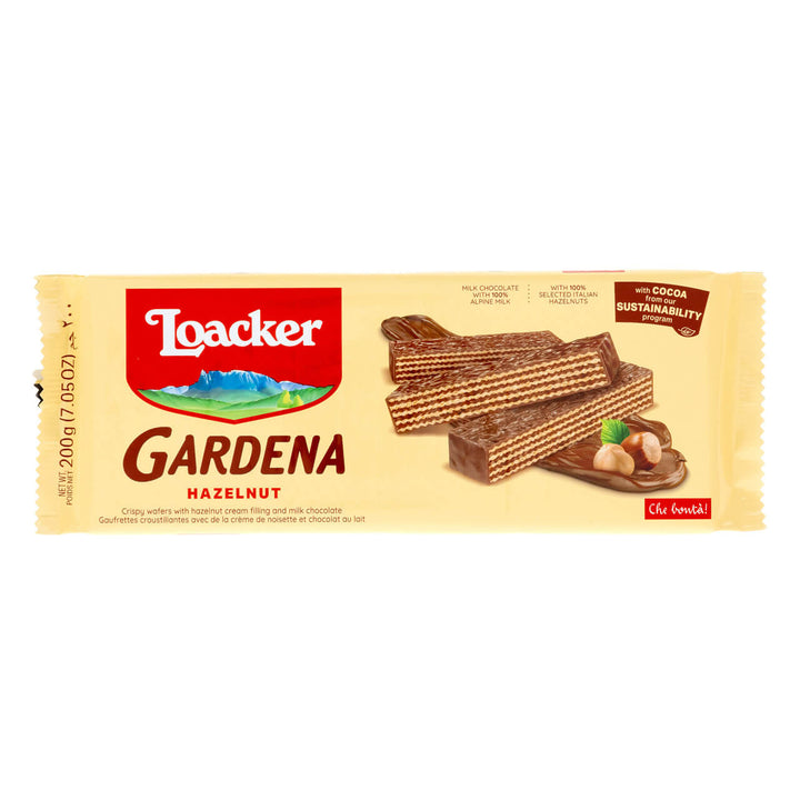 Gardena Hazelnut, Chocolate-Enrobed Wafer Cookies, 7.05 oz. Bag