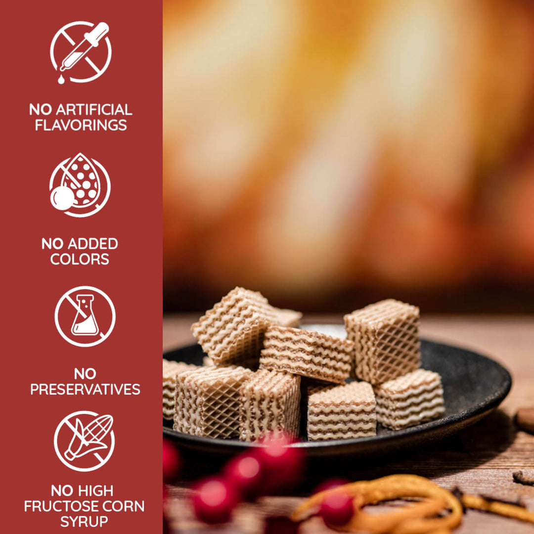 Quadratini Cinnamon, Creme-Filled Wafer Cookies, 8.82 oz. Bag - No Artificial Flavorings; No Added Colors; No Preservative; No High Fructose Corn Syrup