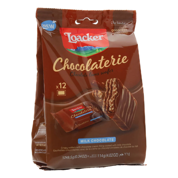 Chocolaterie Milk Chocolate, Chocolate Covered Wafer Squares, 12-ct. Bag