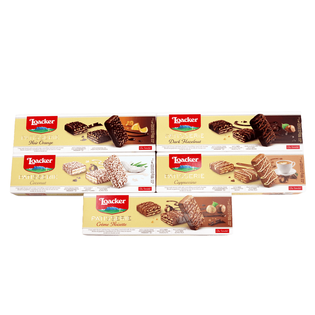 Part of collection of Loacker cookie packages called The Grand Chocolate Indulgence Gift Box